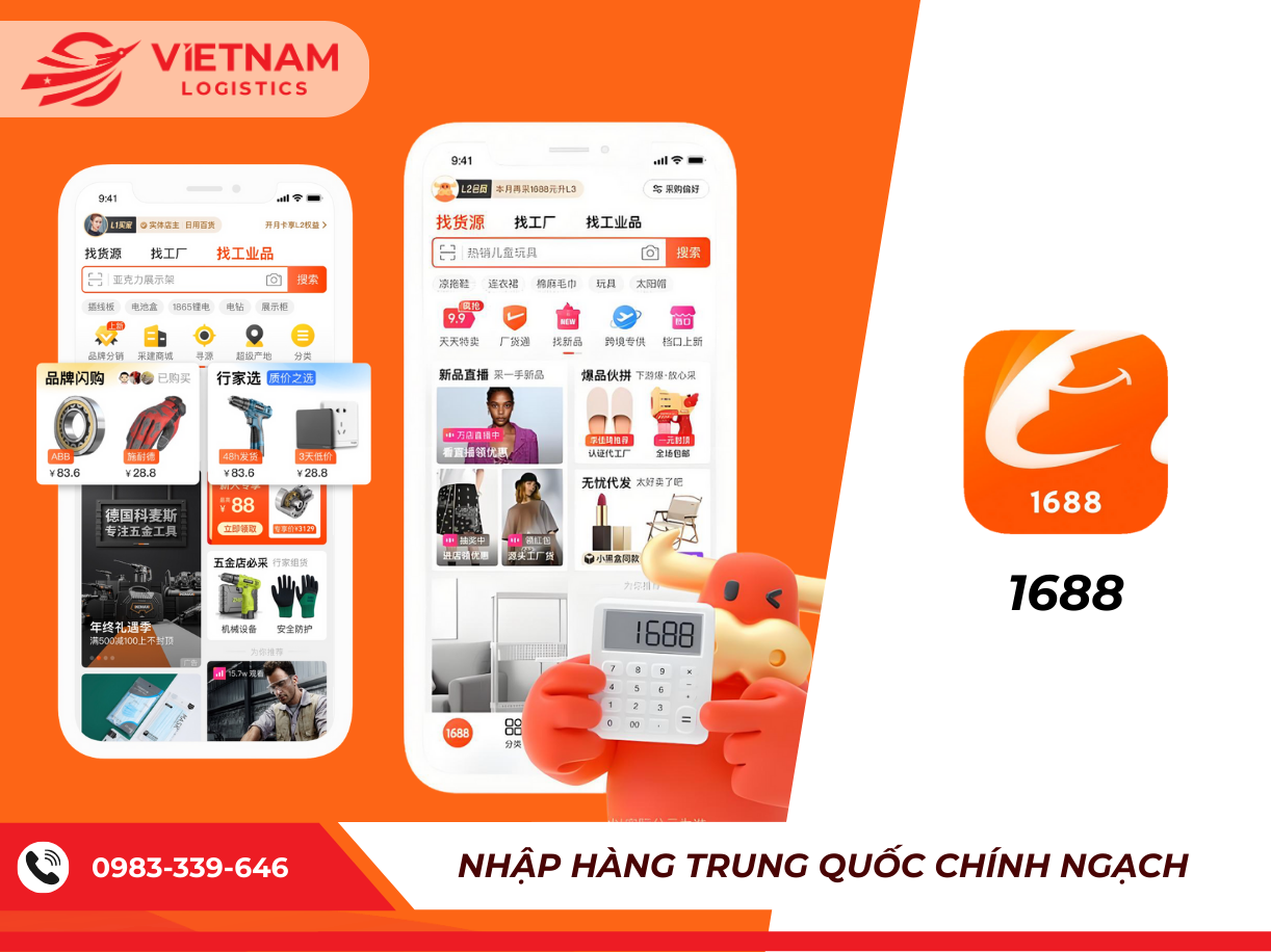 App mua h&agrave;ng Trung Quốc 1688